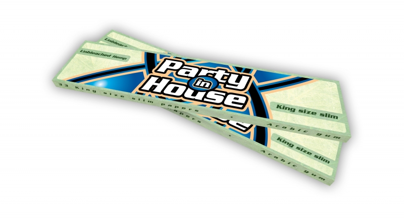Бумага для самокруток Party in House KS Slim Unbleached Organic  Hemp (33*50)