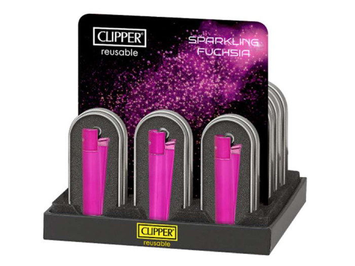 Зажигалка Clipper CP11 Sparkling Fuchsia *12