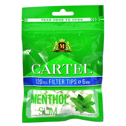 Фильтр cигаретный Cartel Slim 6мм (120) Menthol 