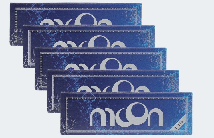Бумага Moon 1 1/4 Black Blacet Rice (77мм) (синяя) (40л/50шт)