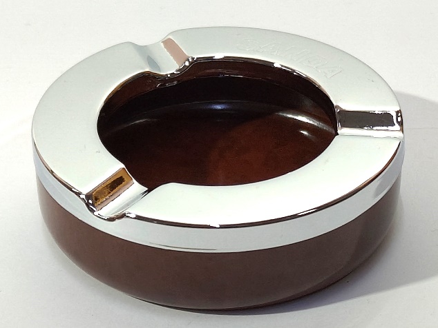Пепельница Atribut 7,8см/пластик/круглая (SD-601 brown)