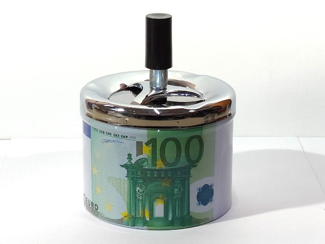 Пепельница Atribut "100 евро" 90мм/металл