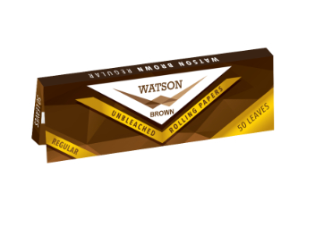 Бумага для самокруток WATSON Brown Regular неотбелёная/12г/м2 (50л/50шт)