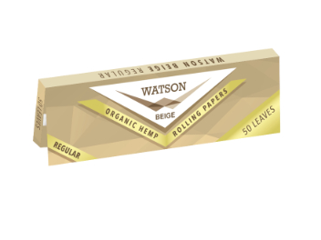 Бумага для самокруток WATSON Beige Regular Organic Hemp 13г/м2 (50л/50шт) 