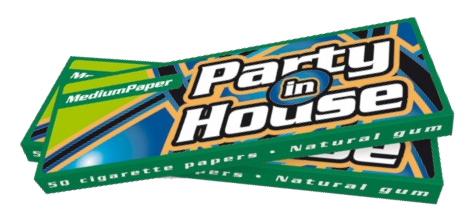 Бумага для самокруток Party in House Green (50*50)