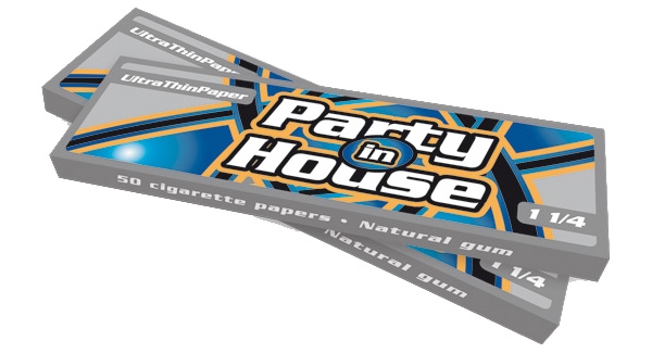 Бумага для самокруток Party in House 1 1/4  Silver  (50*50)