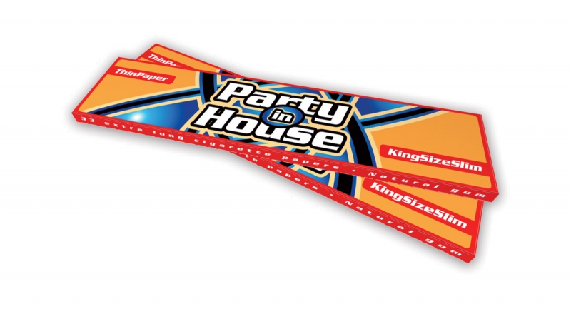 Бумага для самокруток Party in House KS Slim Red  (33*50)